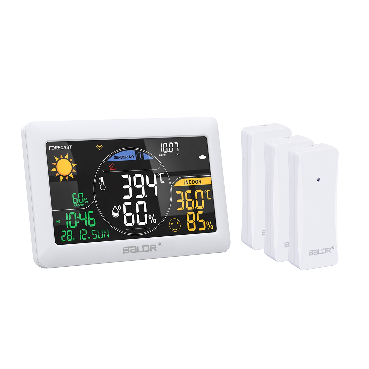 BALDR Digital Color Weather Station Wireless Indoor/Outdoor