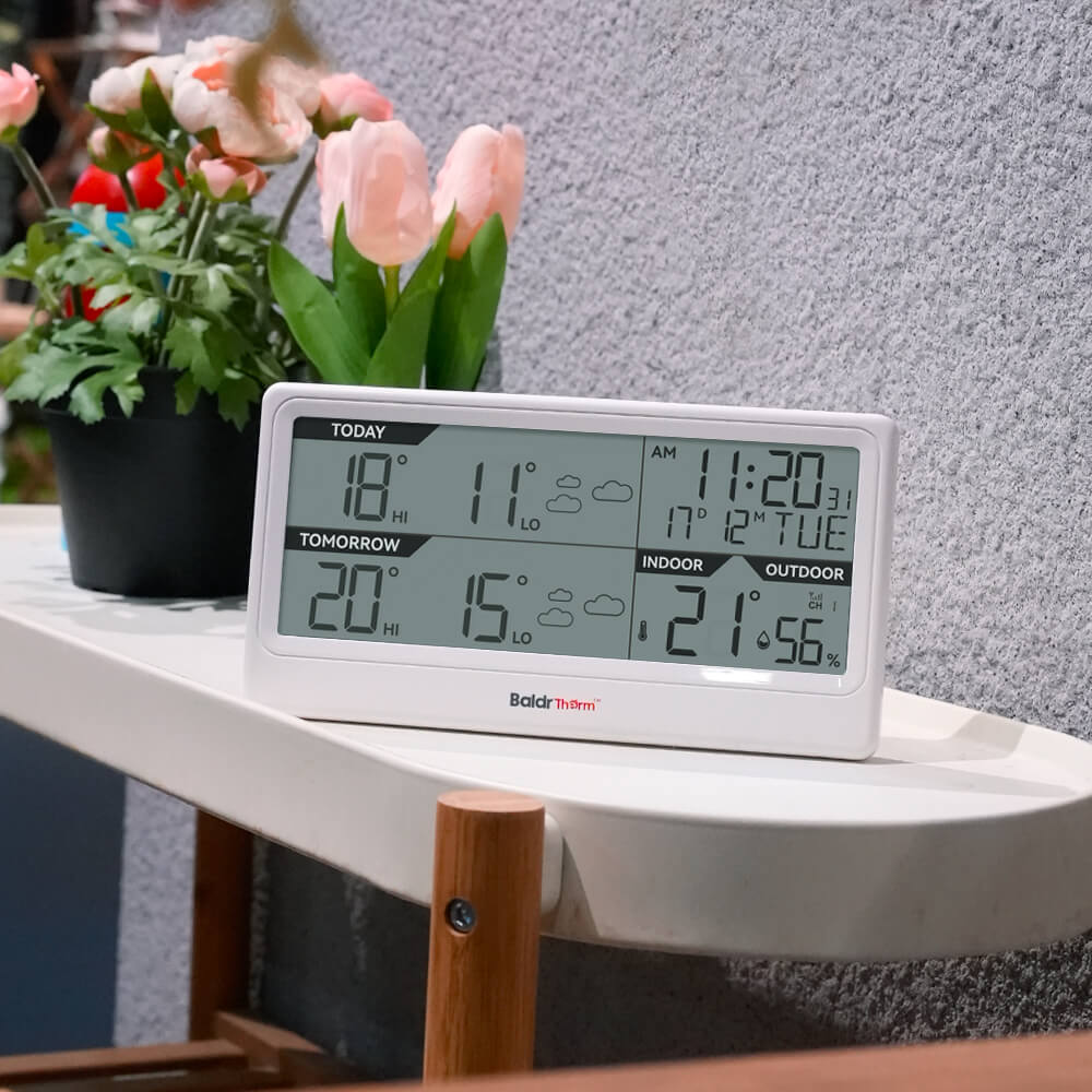 Baldr WiFi Weather Station with 1 Wireless Sensors, APP Smart Control Thermometer