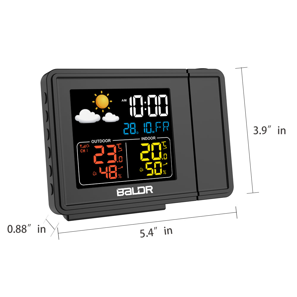 Baldr Projection Weather Station Clock B367WS