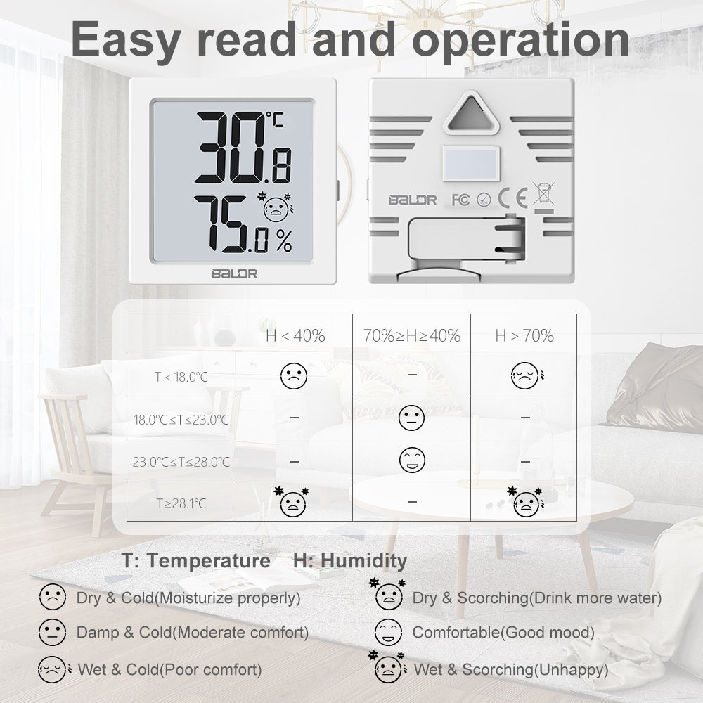 Baldr Mini Thermo-hygrometer B0387TH