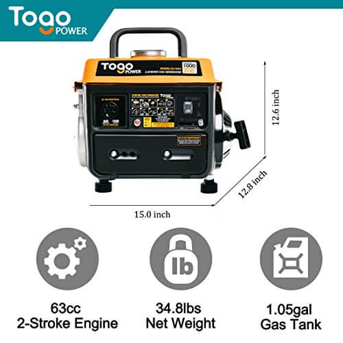 Togopower GG1000 Portable Gas Generator