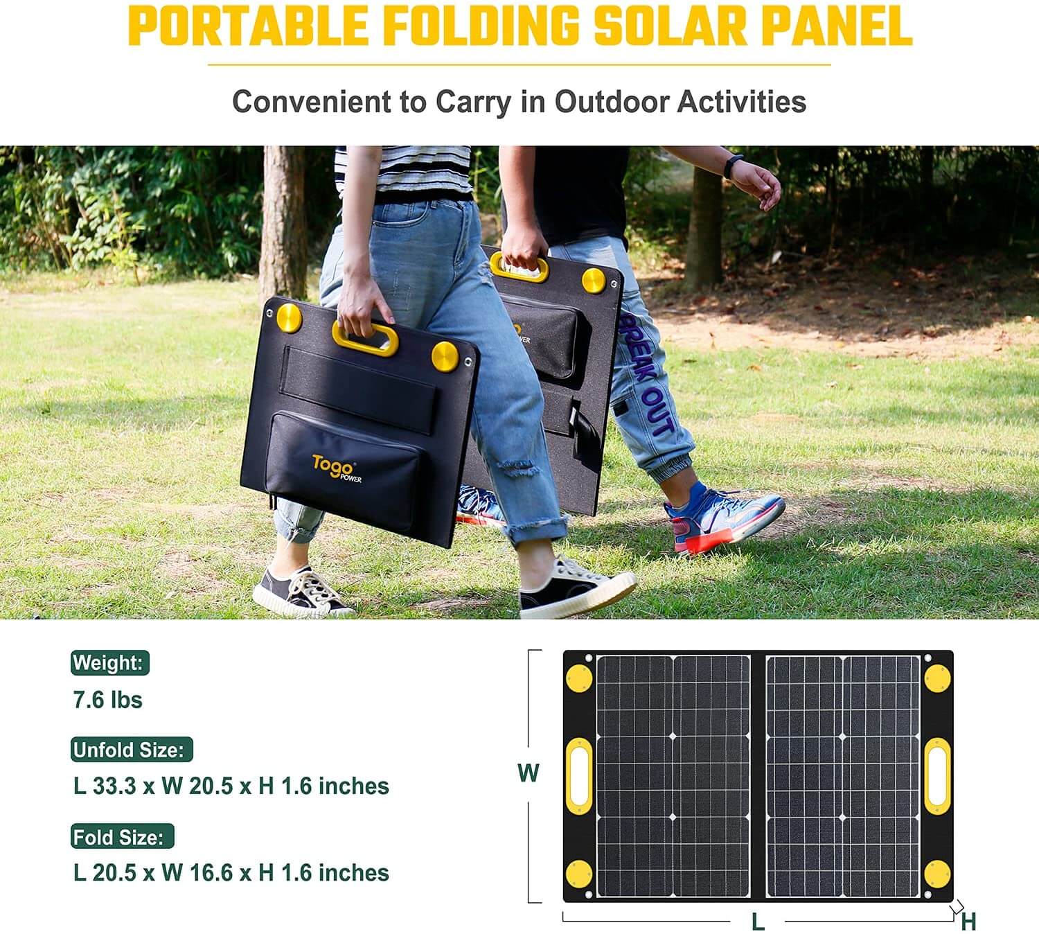 Togopower Advance 60W Portable Foldable Solar Panel