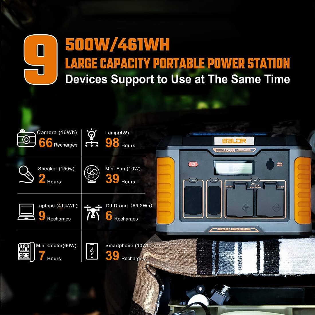 Baldr Portable Power Station P500